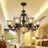 Chandeliers Vintage Chandelier For Living Room Center Light Ceiling Retro Villa Multi-Head Pendant Lamp