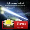 Tochas NOVA lanterna LED de alta potência XHP220 Super Bright USB recarregável tocha 18650 Zoom poderoso flash luz XHP70 lanterna de caça Q231130