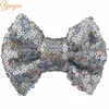 Accessoires pour cheveux YANJIE 60 pièces/lot mignon 3 "paillettes pinces à cheveux en désordre paillettes cheveux arcs Barrettes fille bricolage cheveux accessoires pour enfants fête chapeaux 231129