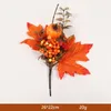 Simulation de fleurs décoratives, boutures de baies de citrouille, branche artificielle, pour Thanksgiving, récolte d'automne, accessoires de décoration de Table pour la maison