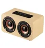 W5 En Bois Sans Fil Bluetooth Haut-Parleur Portable En Bois HiFi Suppor TF Chariot En Choc Basse Stéréo Musique Subwoofer pour PC Iphone9040061