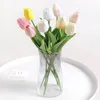 Getrocknete Blumen 510 Stück künstlicher Tulpenstrauß PE gefälschte Hochzeit Gartendekoration Outdoor Home Vase Dekor Pflanzen 231130