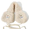 Cache-oreilles coréen mignon ours en peluche cache-oreilles pliable à lacets sac couverture plus chaude automne hiver femmes casque garder au chaud 231130