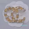 Pull Costume Col Broches Broches Marque De Mode Double Lettre Haute Qualité Or Argent Cristal Strass Broche pour Hommes Femmes Bijoux Cadeau