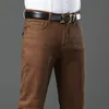 Jeans da uomo stile classico 3 colori autunno slim marrone pantaloni di jeans elasticizzati casual da lavoro di alta qualità pantaloni di marca maschile 231129