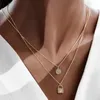 ペンダントネックレス2023ファッションハートロックネックレス女性気質舗装ジルコンo-chain for Jewelryギフト