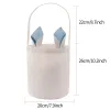 Seau d'oreille de lapin de pâques, panier de fête par Sublimation, sac de rangement pour cadeaux de Festival, sac fourre-tout en Polyester avec revêtement par transfert de chaleur, 4 Styles ZZ