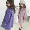 Down Coat Spring Winter Kids Soft Long Woolen Coat Thick Warm Girl's Jackets Outerwears Windproof Children Outfits High Quality 231129