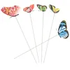 Decorative Flowers 5Pcs Garden Stakes Decor Fake Butterflies For Home Yard