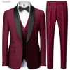 Mäns kostymer blazers mäns brittisk stil smal kostym 3-stycken set jacka västbyxor / företag gentleman high end anpassad klänning blazers kappa s-6xll231130