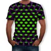 Camisetas masculinas zogaa 2023 homens de camiseta geométrica 3D Padrão tridimensional Impressão digital tops machos de manga curta machos camisetas fit