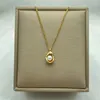 Chains Gold Color Peanut Pearl Pendants Stainless Steel Necklace For Women Korean Fashion Jewelry Collarbone Chain Gifts Woman