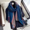 Foulards Design Marque Hiver Femmes Écharpe De Mode Plaid Imprimer Coton Hijabs Pour Dames Châles et Wraps Pashmina Étoles Musulman 231130