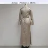 캐주얼 드레스 엘라 파드 여성 긴 드레스 가을 패션 간단