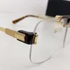 Nieuwe fashion design mannen optische bril 887 randloze pilotenframe metalen tempels avant-garde en royale stijl high-end transparante brillen