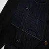 2 Luxury brand handsome mens jacket highquality exquisite printed single breasted design autumn and winter new top design jeans jacket#01