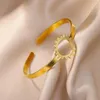 Bracelet Bracelet en acier inoxydable sans décoloration pour femmes bijoux couleur dorée Bracelets soleil Pulseras luxe