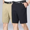 Heren Shorts Plus Size 29-42 Mannen Zomer Mode Casual Formeel Zakelijk Bermuda Katoen Middelbare Leeftijd Vader korte Broek