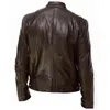 Jaquetas masculinas homens casacos retro camurça jaqueta de couro homens grossos motocicleta outerwear pele forrada casaco quente inverno veludo casaco 5xl