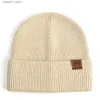 Beanie/Skull Caps Autumn Winter Beanies Hat For Woman Men Sticked Cap Brand Stick Unisex Girls Female Toque Solid Warmer Bonnet Ladies Skullcap Q231130