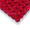 Dekorativa blommor 81st tvål rosor rose blommhuvud presentförpackning Väsentlig bröllop bukett valentins dag bad ansiktsbehandling