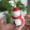 Christmas Decorations Wooden Santa Snowman Ornament Wood Carving Doll Home Nordic Desktop Window Gift