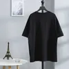 Designer de luxo feminino camiseta camisa alta edição clássica estilo de bordado de letra de trigo na camiseta de manga torácica Faixa solta para homens mulheres