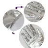 Five Fingers Gloves 1 Pair Silver Sexy Wrist Length Latex Women Wet Look Fake Leather Metallic Glove Evening Party Stage Performance Mittens