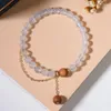 Charm Bracelets White Agate And Sandalwood Lucky Bracelet For Women Double Layered Wood Beads Bangles Wristband Jewelry