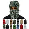 Basker unisex hiphop balaclava tassel stickade kepsar kamouflage skid ansiktsmask stickade hattar utomhus fleece full täckmösshatt hatt