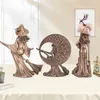 Decorative Objects Figurines Halloween Witch Figurine Statue Resin Creepy Sculptures Garden Decoration for Home Patio Yard Lawn Porch 231129