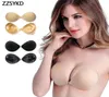 Sexy Lingerie Women Thicken Adhesive Strapless Bra Comfortable Seamless Push Up Bra Silicone Lifting Sticky Invisible Waterproof235040036