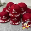 Casquette de Baseball Rhude brodée rouge pour hommes et femmes, Version supérieure, chapeau réglable, protection solaire d'extérieur avec étiquettes Try1