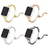 Convient pour Apple Watch bracelet Apple fleur de prunier bracelet en acier inoxydable Apple bracelet à double chaîne