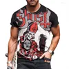 T-shirts pour hommes T-shirts Ghost Band 3d Print Streetwear Men Femmes Hip Hop Fashion Surdimension