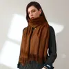 Halsdukar Luxury Brand Winter Soft Warm Cashmere Scarf For Women Wool Autumn Poncho Mens Womens Pashmina Female Foulard Bufanda 231130