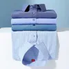 Men's Casual Shirts BAMBOOPLE Shirt Men Long Sleeve Fashion Casual Soft Striped Business Social Checked Regular Fit Easy Care 7XL 6XL 5XLAEchoice 231129