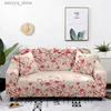 Stolskydd Peach Blossom Pattern SOFA Cover Stretch Elastic Soffa Covers för vardagsrumsmöbler Cover Couch Cover Fullt inpackad anti-damm Q231130