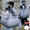 Abrigo de plumón AS Fashion 2023 Abrigos bomber mate para niños chaqueta cálida rellena con piel natural desmontable J231013