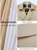 Men's Trench Coats Long windbreaker men's off white double rainproof trench coat British gentleman Rain proof and breathable Gabardine wool liner 231130