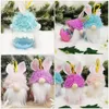 Storage Bottles Easter Sweet Jars Home Decoration Plush Gnome Cookie Box Eggs Decorate Small Candy Toy Swedish