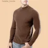 Sous-vêtements thermiques pour hommes Sous-vêtements thermiques pour hommes Pull à col montant Pull à manches longues Hauts T-shirt Respirant Invisible Thermo Warmer Blouse L231130