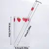 Drinking Straws 300Ml Strawberry Cute Glass Cup Creative Straw Transparent Water Student Heat Resistant Coffee Milk