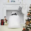 Decorazioni natalizie 2024 Vendita di 5 colori di velluto Babbo Natale con grandi pompon Sublimazione Sacchetti regalo in peluche Anno di Natale