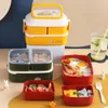 Dinnerware Sets Kids Lunch Box Containers For School Divided Picnic Lunchbox With Tableware Microwave Safe Students Adults Gass