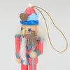 Christmas Decorations 3pcs Ocean Nutcrackers Hanging Ornament Figures Christmas Mini Wood Soldier King Decoration for Tree Pendant Year G5AB 231129