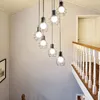 Ljuskronor lätt ljuskrona tak industriell fixtur rustik metall bur vintage häng för kök rum bar el/svart/5 lampor