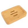 SZHOME HOUTEN NATUURLIJKE BAMBOE SOAP DISEEN SLECHTE HOUDER opslag Soap Rack Bord Doos Container Draagbare badkamer Soap Dish Storage Box