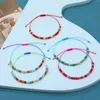 Charm Bilezikler 12 PCS Moda Örgülü Kristal Boncuklu Bracele El Yapımı Makrame Ayarlanabilir Bağlantı Bilek Bant Kuffe Takı