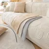 Capas para cadeiras Engrossar capas de sofá de veludo antiderrapante tapete de sofá inverno quente lavável capas de sofá para sala de estar cor sólida toalha de sofá macia Q231130